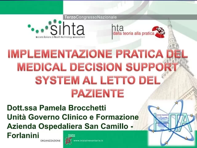 Implementazione pratica del medical decision support system al letto