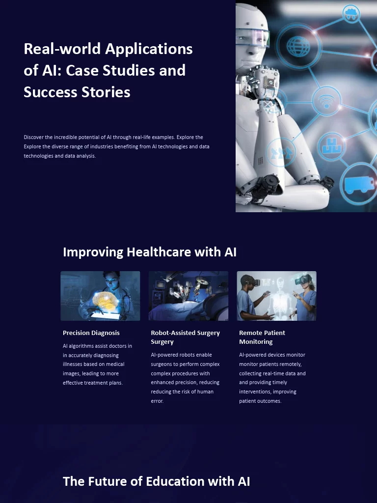Real World Applications of AI Case Studies and Success Stories | PDF